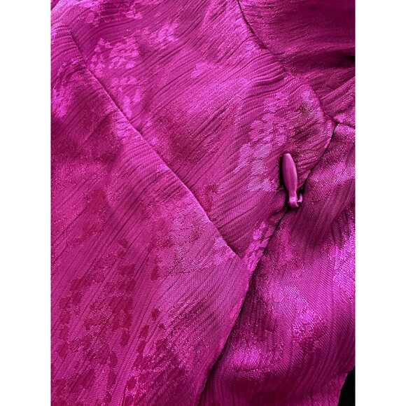 Michael Kors Women's Snake Print Jacquard Faux Wrap Mini Dress Deep Fuchsia L - Picture 11 of 12
